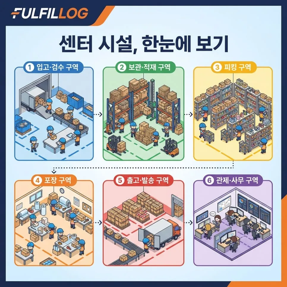 풀필로그센터 시설한눈에 보기 설명 이미지