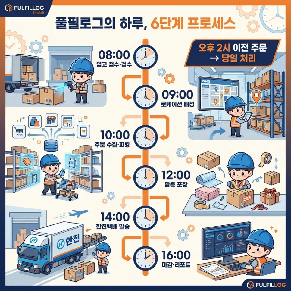 저희의하루— 입고부터 발송까지 설명 이미지