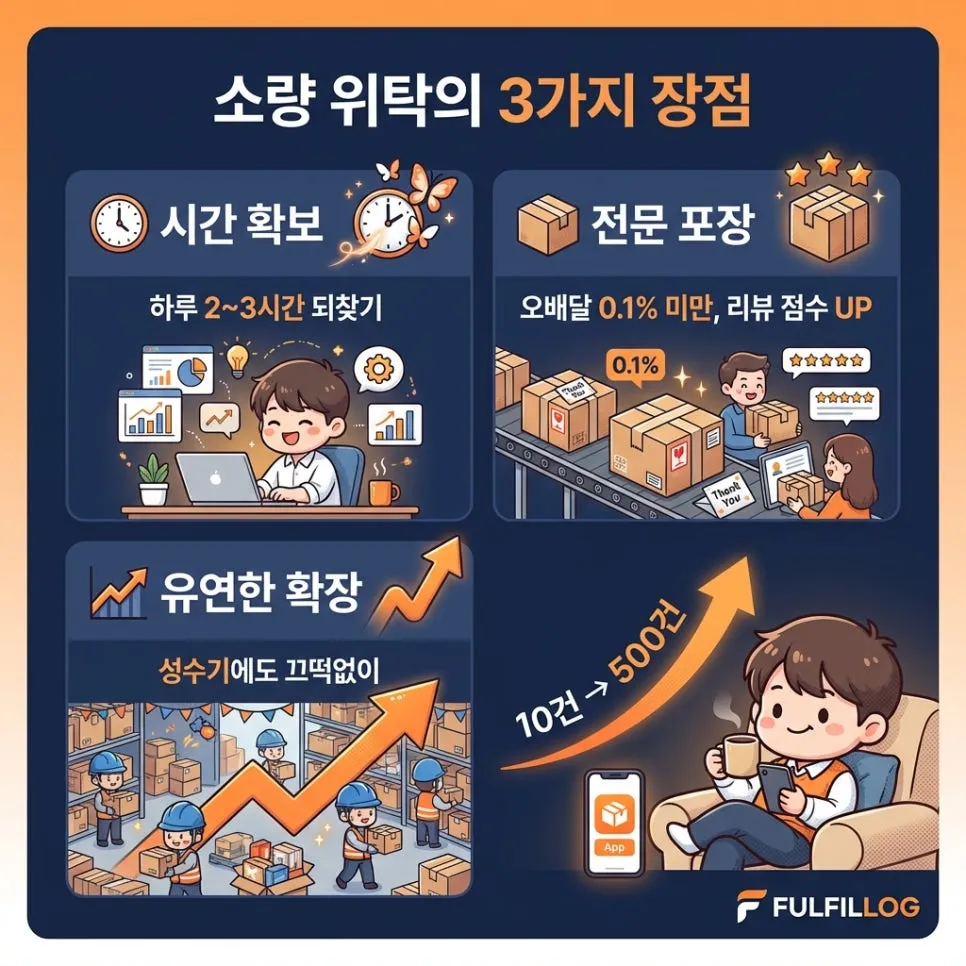 소량 풀필먼트로얻는 3가지 설명 이미지
