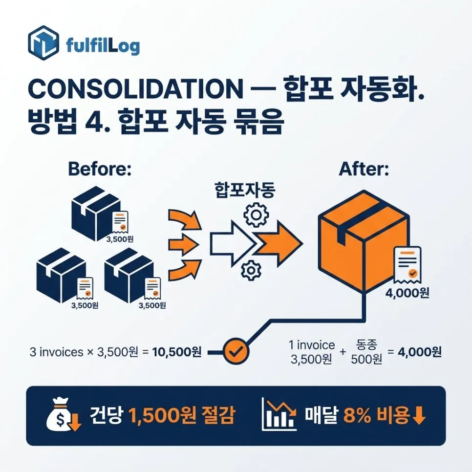 방법 4. 합포 발송 자동화 설명 이미지