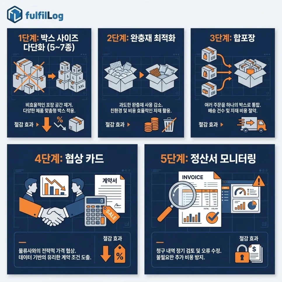 절감 방법 — 5단계 설명 이미지
