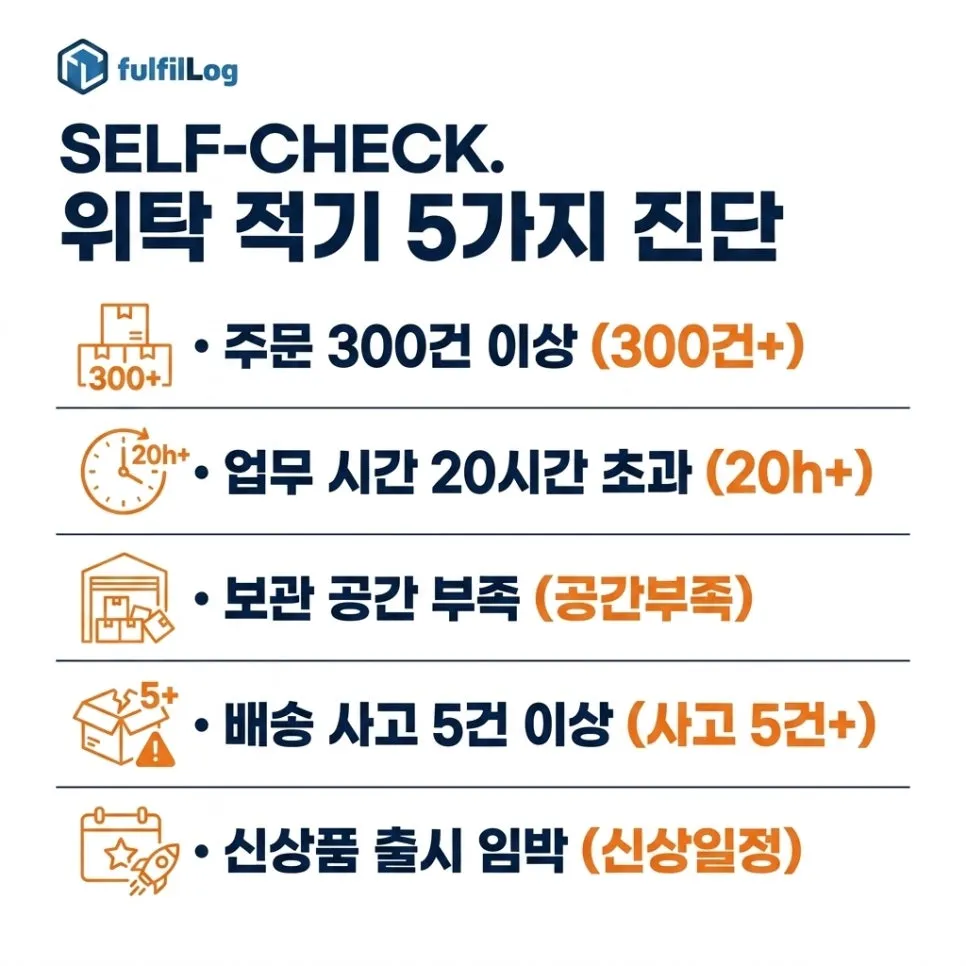위탁 전 자가 진단 5가지 설명 이미지