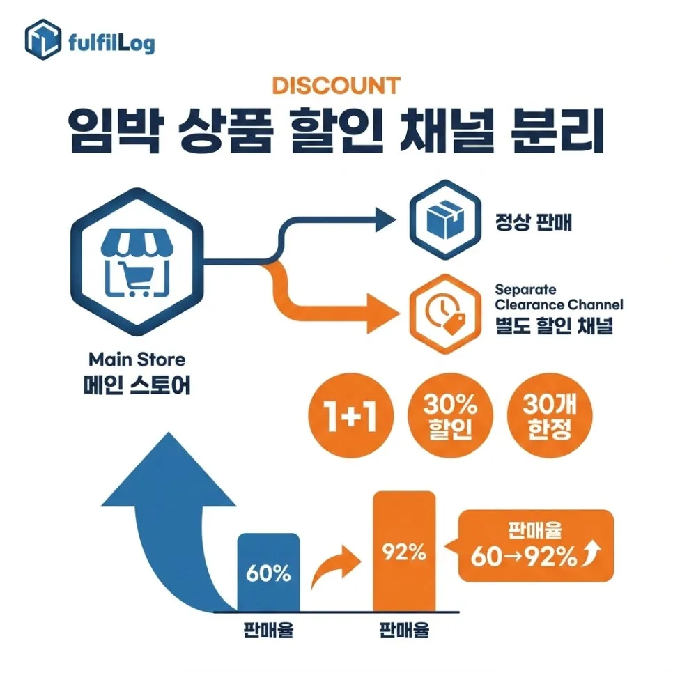 단계 3. 임박 상품 할인 채널 분리 설명 이미지