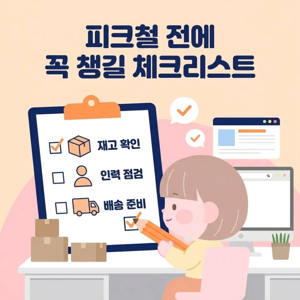 피크철 전에 꼭 챙길 체크리스트 설명 이미지
