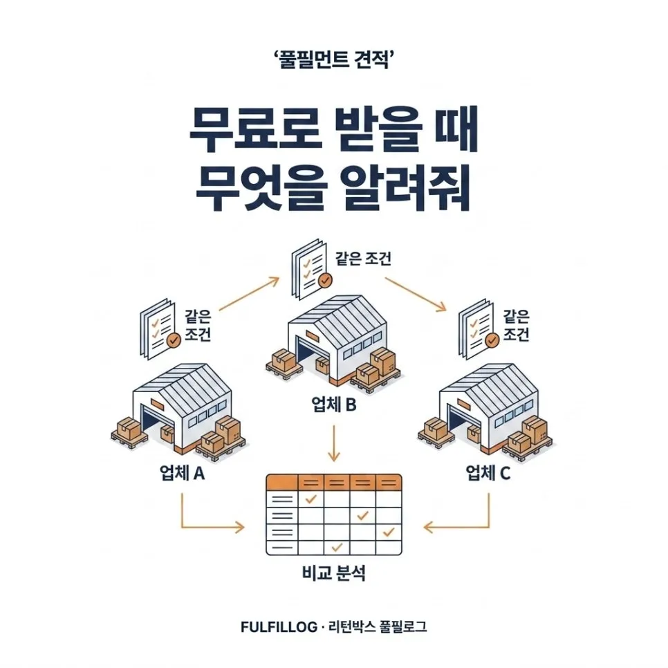 풀필먼트 견적 무료 견적 받고 비교하는 법 (2026) 설명 이미지