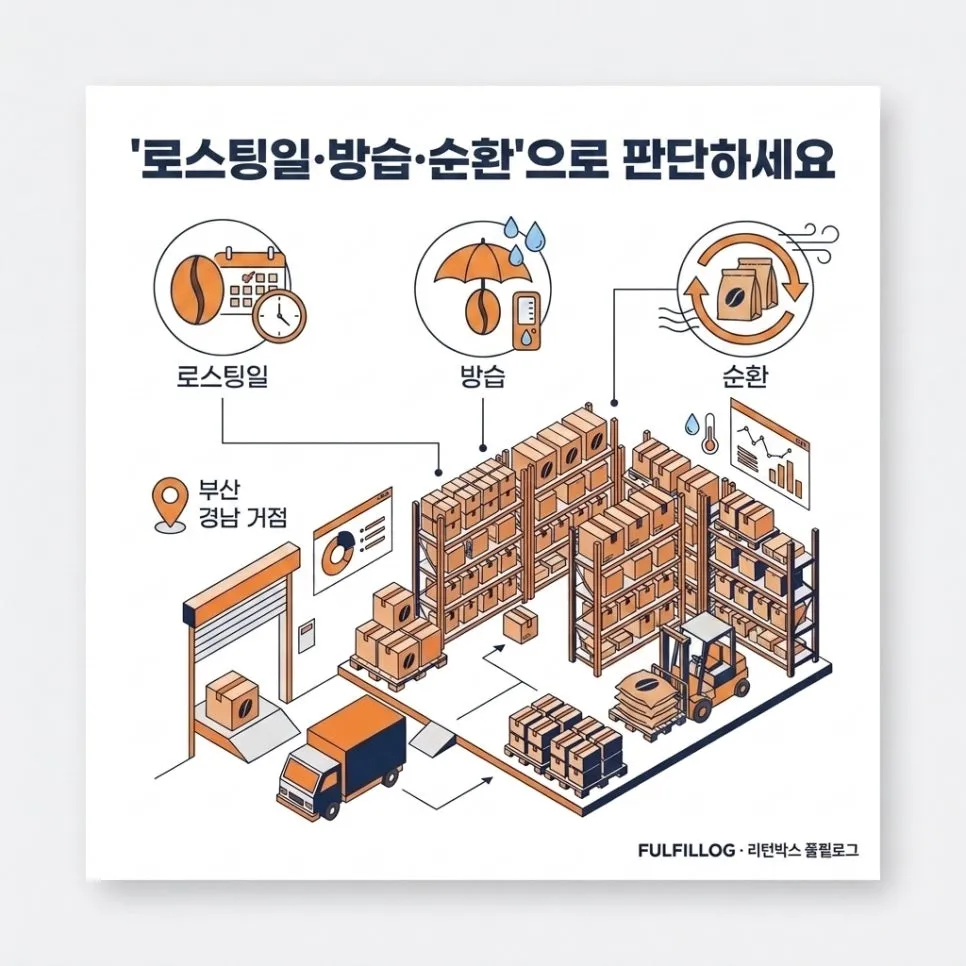 결론 — '로스팅일·방습·순환'으로 판단하세요 설명 이미지