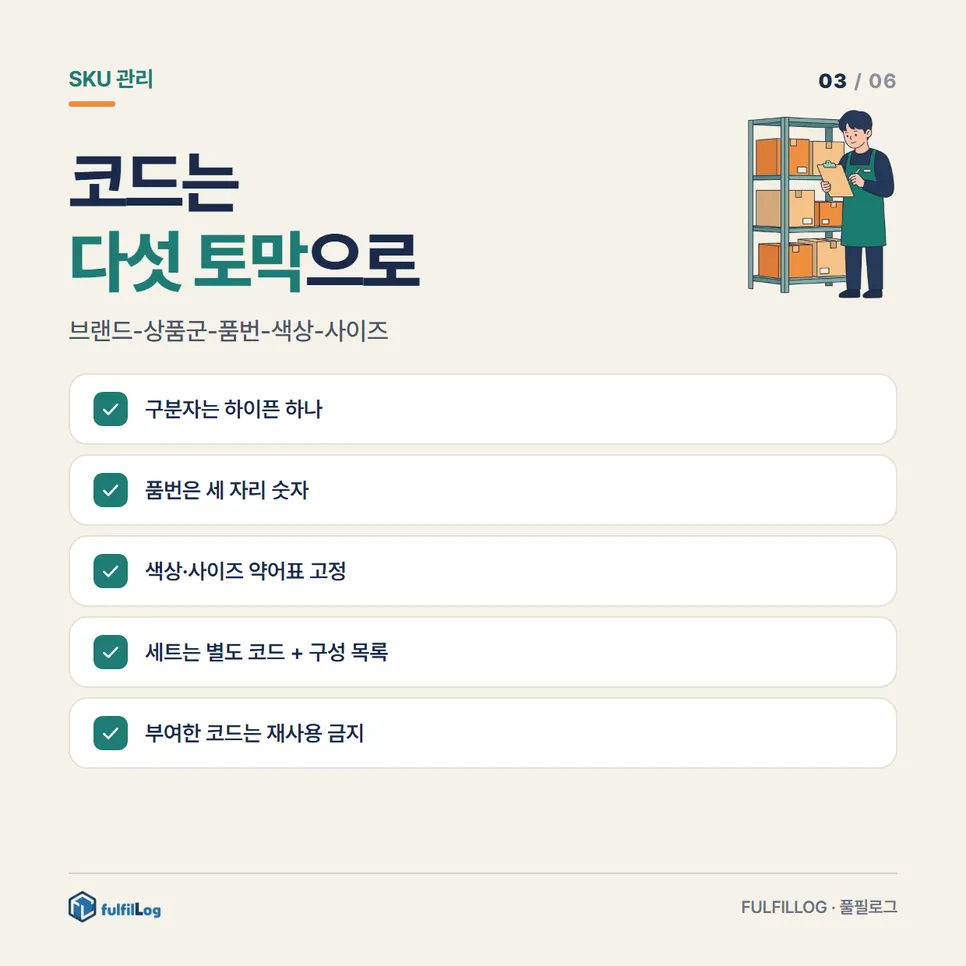 SKU 체계는 이렇게 만듭니다 설명 이미지
